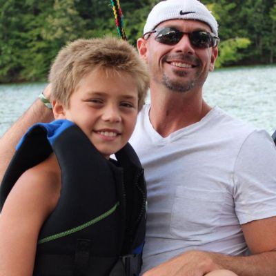 Kasey Akins's stepfather Tim Langford and her half-brother Tyler Langford. 